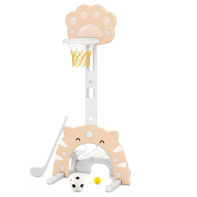 3-in-1 Kids Sports Center: Basketball, Soccer & Golf Set