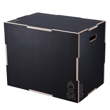 3-in-1 Plyometric Jump Box, 30-24-20 in, 450 lb