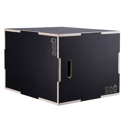 3-in-1 Plyometric Jump Box, 30-24-20 in, 450 lb