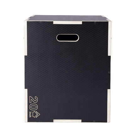 3-in-1 Plyometric Jump Box, 30-24-20 in, 450 lb