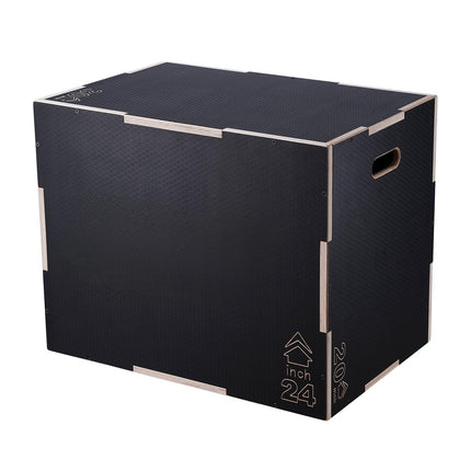 3-in-1 Plyometric Jump Box, 30-24-20 in, 450 lb