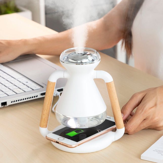 Bezdrátová nabíječka 3v1, aroma difuzér a zvlhčovač Misvolt InnovaGoods