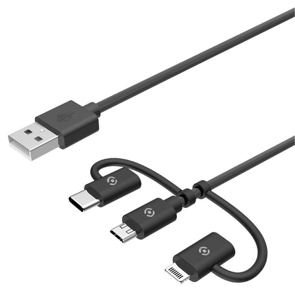 Kabel 3v1 MicroUSB / Lightning / USB-C 1m
