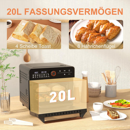 Mini horkovzdušná trouba 3v1 s časovačem, objem 20L