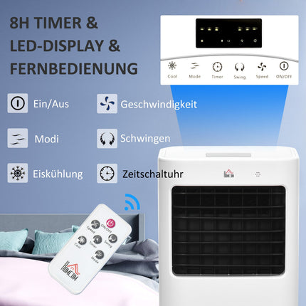 Mobilní klimatizace – 15 l, oscilace 60°, dálkové ovládání