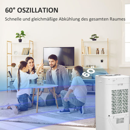 Mobilní klimatizace – 15 l, oscilace 60°, dálkové ovládání