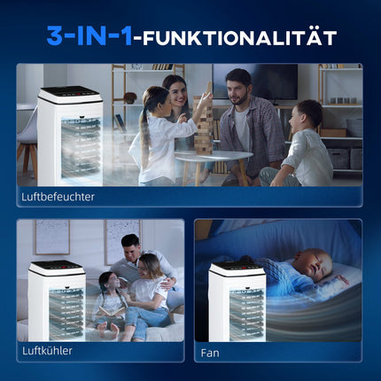 Přenosná klimatizace 3v1 se zvlhčovačem, 4L, dálkové ovládání