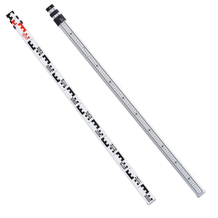 3m Telescopic Measuring Rod, Cm/Mm Scale, Bubble Level