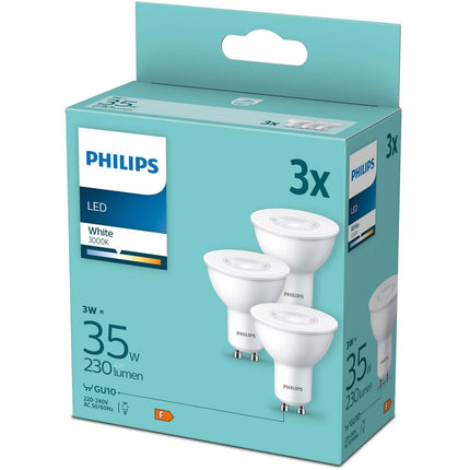 LED žárovka GU10 3W (35W) 3000K 230lm, 3 ks