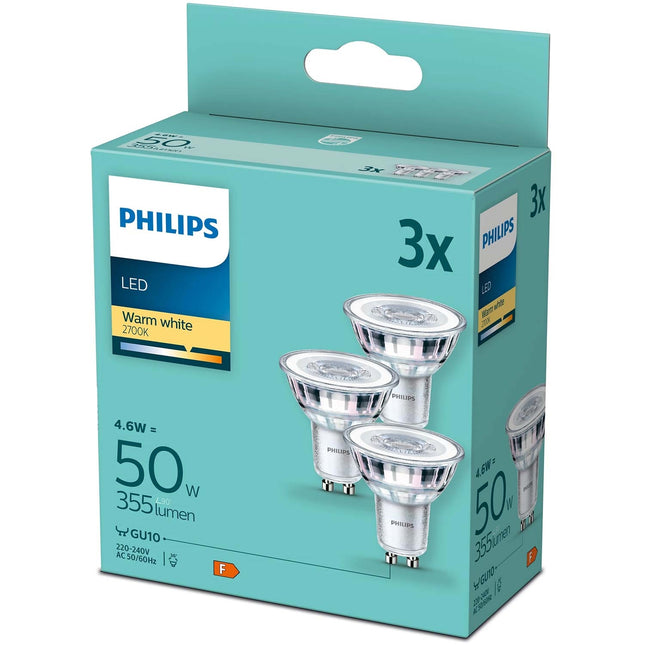 LED žárovka GU10 4.6W (50W) 355lm, 3 ks