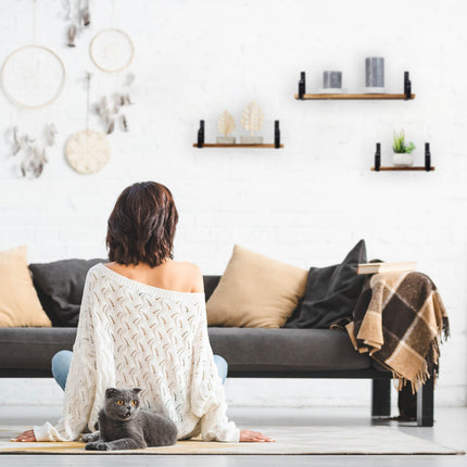 3 pcs. Floating wooden shelves