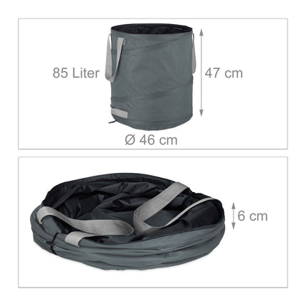 3 ks zahradní vaky 85 l šedé
