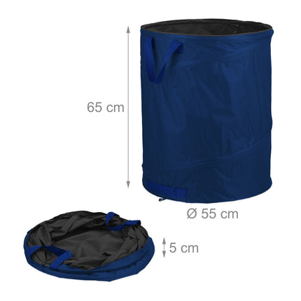 3 ks zahradní pytle 160 l modré