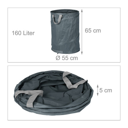 3 ks zahradní pytle 160 l šedé