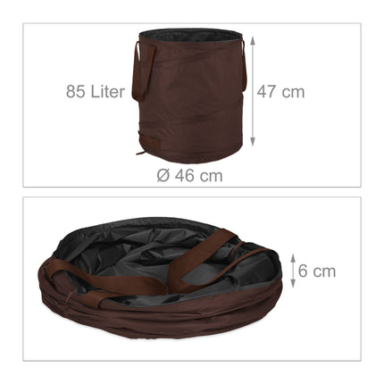3 ks zahradní pytle 85 l hnědé