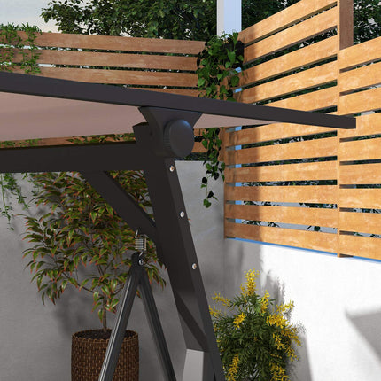 Třímístná khaki houpačka s polstry a stříškou, 300 kg