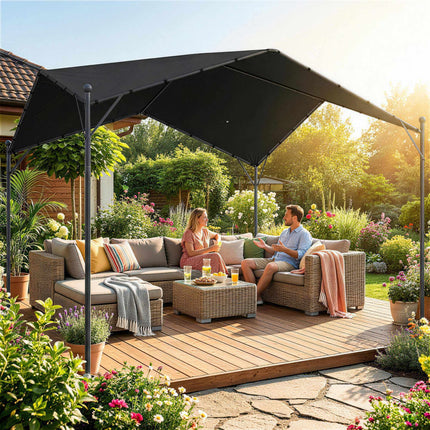 Pergola 3x3 m s kovovou konstrukcí a střechou UPF30+