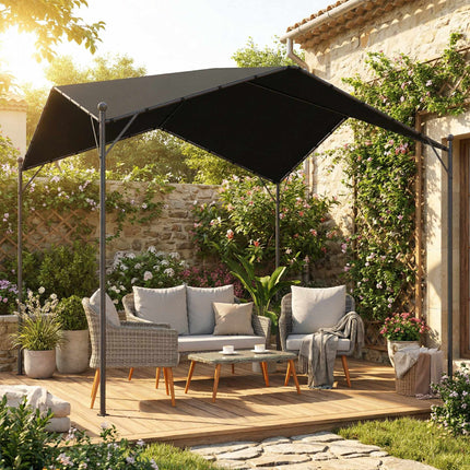 Pergola 3x3 m s kovovou konstrukcí a střechou UPF30+