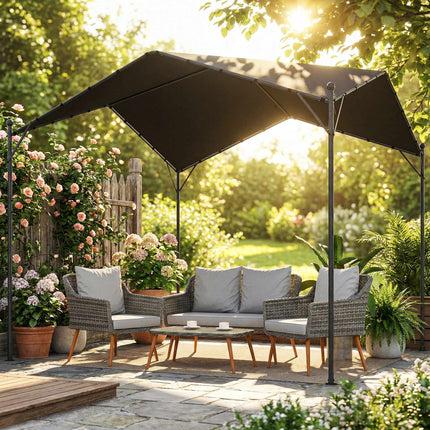 Pergola 3x3 m s kovovou konstrukcí a střechou UPF30+