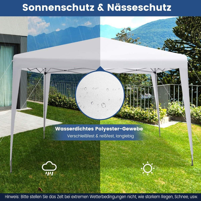 3 x 3 m Pop-Up Gazebo Buitenstrandtent Wit