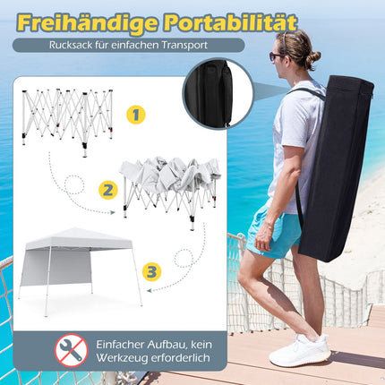 Nůžkový altán 3x3m, vodotěsný, UV ochrana, bílá