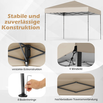Nůžkový pavilon 3x3 m s ochranou UV50+, bílá