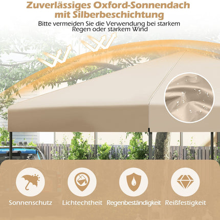 Nůžkový pavilon 3x3 m s ochranou UV50+, bílá