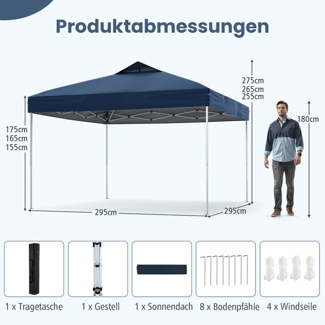Vodotěsný nůžkový altán 3x3m, ochrana UV 50+