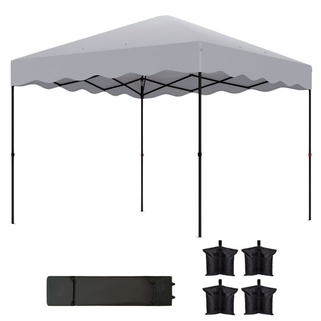 Voděodolný nůžkový pavilon 3x3m, UV 50+, světle šedá