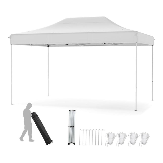3 x 4,5 m Pop-Up Luifeltent met Wielen en Touwen