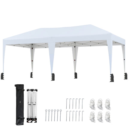 3 x 6 m pop-up přístřešek s UV ochranou, bílý