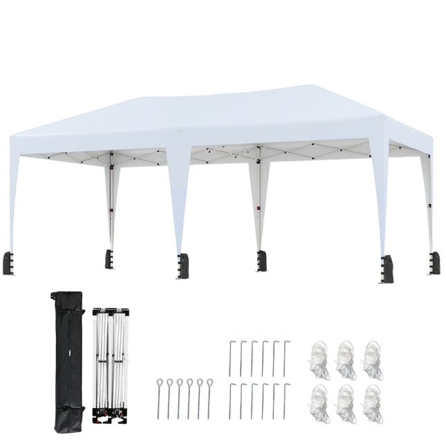 3 x 6 m pop-up přístřešek s UV ochranou, bílý