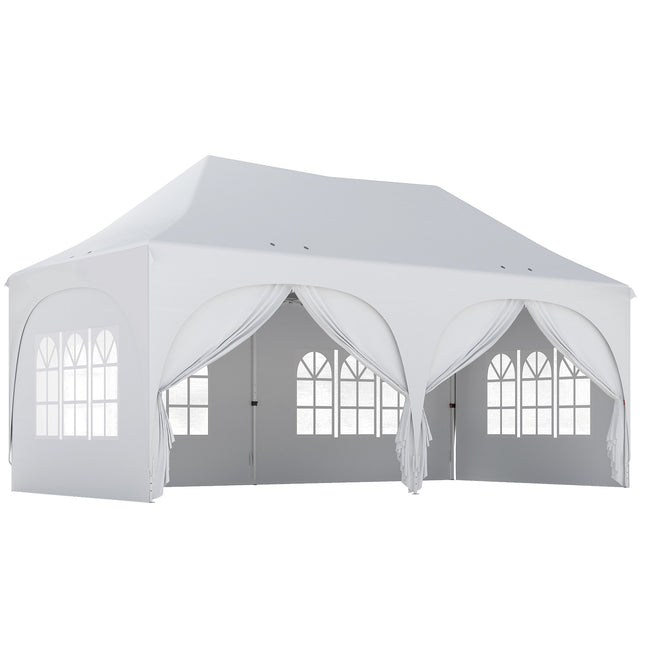 Nůžkový pavilon 3x6m s bočnicemi, nastavitelná střecha, taška