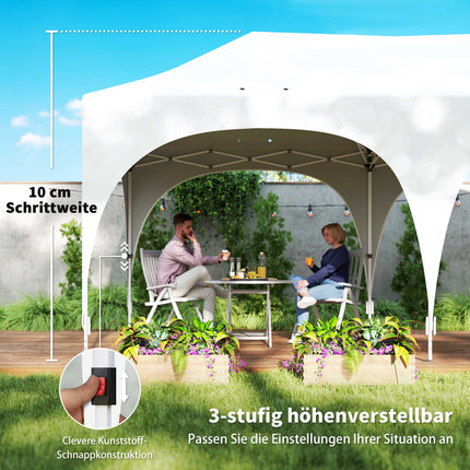 Nůžkový pavilon 3x6m s bočnicemi, nastavitelná střecha, taška
