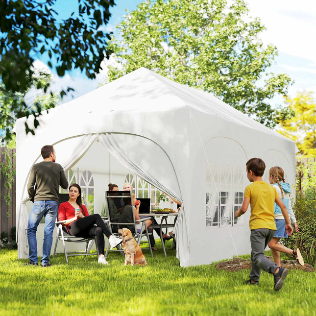 Nůžkový pavilon 3x6m s bočnicemi, nastavitelná střecha, taška