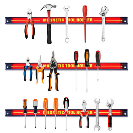 3 x magnetický držák nářadí, nástěnná magnetická lišta, sada magnetických lišt 46 cm