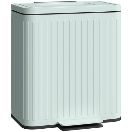 Dvojitý pedálový koš 40L, kov, objem 2 x 20L