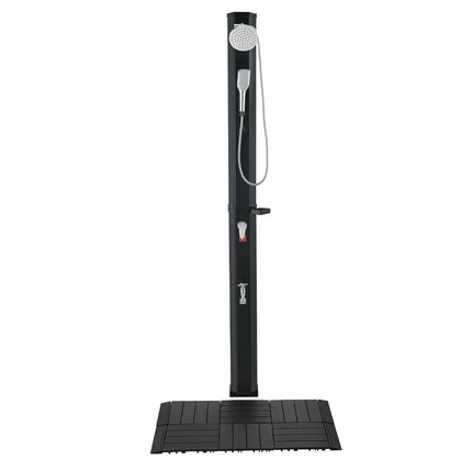 40L Solar Heated Outdoor Shower – Handheld, Foot Rinse