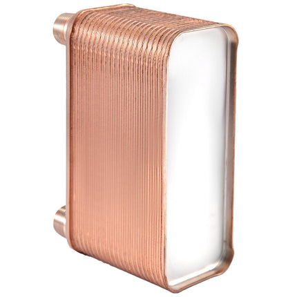 40-Plate Brazed Plate Heat Exchanger, 3/4 in MNPT, 316L