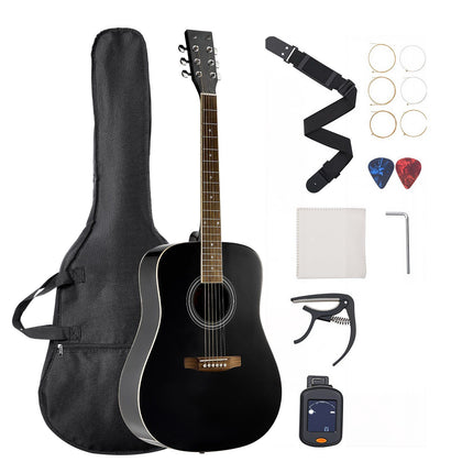 41-Inch Dreadnought Acoustic Guitar Bundle, Spruce Top
