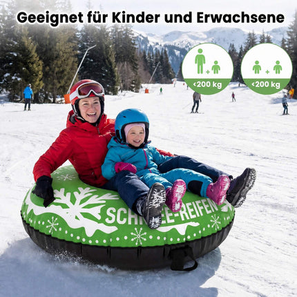 42" Heavy-Duty Inflatable Snow Tube with Tow Strap