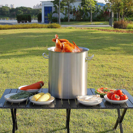 42 Qt Stainless Steel Stockpot with Basket and Lid