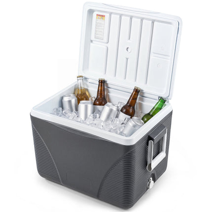 43.3 Quart Black Portable Cooler with Cup Holders