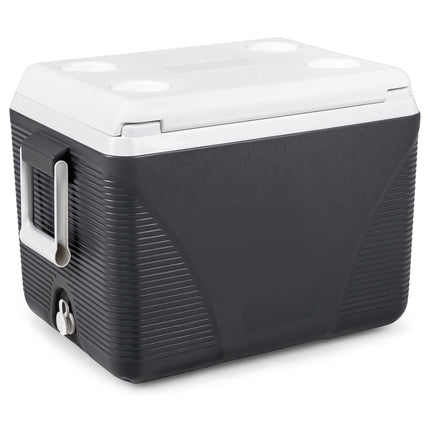 43.3 Quart Black Portable Cooler with Cup Holders
