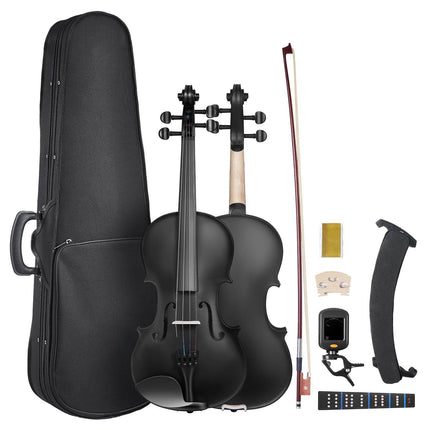 4/4 Solid Wood Violin Set With Case, Bow, Rosin