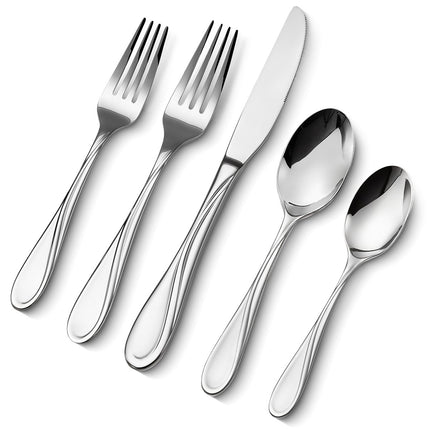 45-Piece Flatware Set, 18/10 Stainless, Service for 8