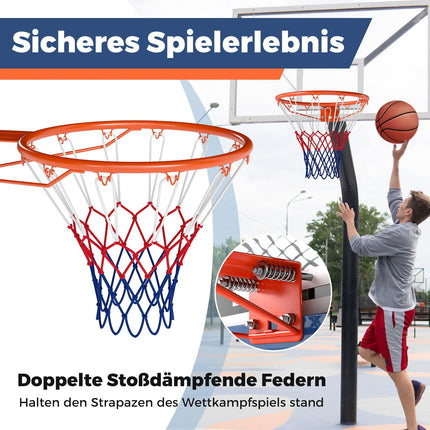 Basketbalový koš 45cm se síťkou – na stěnu, odolný počasí