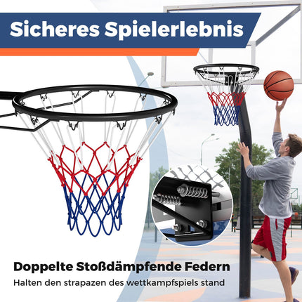 Basketbalový koš 45cm se síťkou odolnou počasí na stěnu