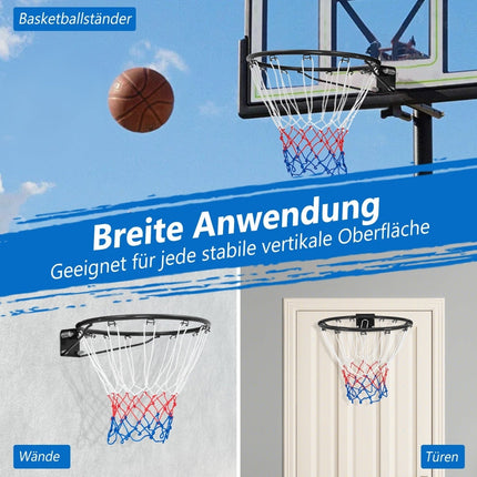Vnitřní basketbalový koš 45cm se síťkou na dveře i stěnu
