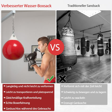 Boxovací pytel 45 cm plněný vodou s nastavitelným řetězem